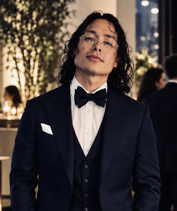 René Velarde in formal dress